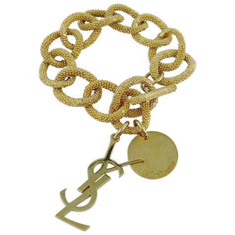 ysl charm bracelet gold|YSL bracelet sale.